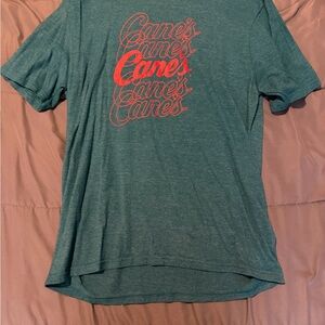 Green T-Shirt with Red Graphic
